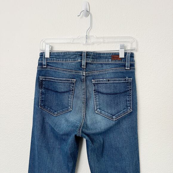 [Paige] Hoxton Ultra Skinny Mid Rise Medium Wash Stretch Woodrow Jeans Size 27 - Picture 5 of 12